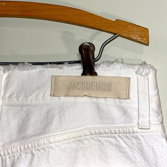 NWT JACQUEMUS LE CHOUCHOU Le de Nîmes Linon High Rise Straight Jeans White Denim - Picture 11 of 13